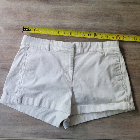 J.Crew Short Womens 10 Ivory Flat Front High Rise 3" Stretch Chino Preppy Casual - Picture 4 of 6